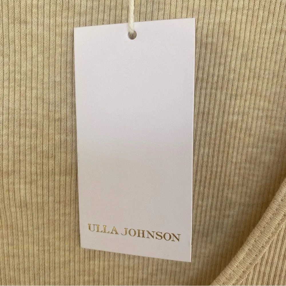 Ulla Johnson Cream Oatmeal Puff Sleeve Top XL NWT